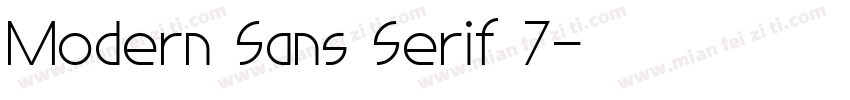 Modern Sans Serif 7字体转换